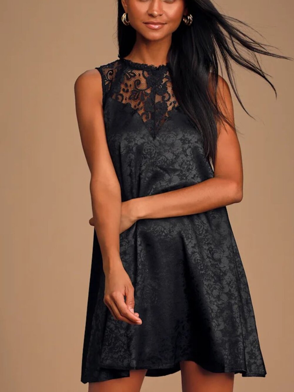 Lulu's Evidently in Love black swing dress